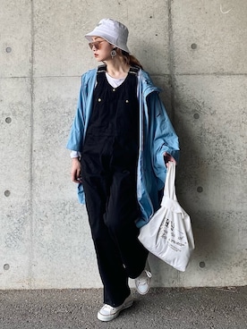 「Port（ポート）のアイテム（帽子）」を使った、IMOKOさん（レディース・170cm）の春コーディネート