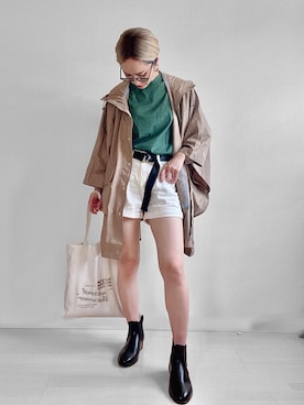 「ウィッグ」｜「アイテム（その他アウター）」を使った、IMOKOさん（レディース・170cm）の春コーディネート