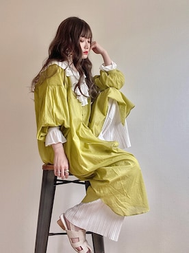 「ウィッグ」｜「アイテム（その他）」を使った、IMOKOさん（レディース・170cm）の春コーディネート
