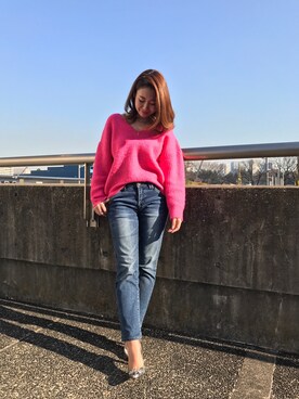 「M.deux（エムドゥ）のアイテム（アクセサリー）」を使った、miyaさん（レディース・155cm）の冬コーディネート