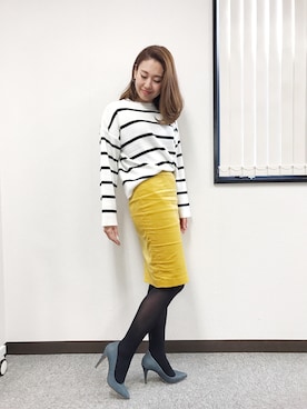 「M.deux（エムドゥ）のアイテム」を使った、miyaさん（レディース・155cm）の冬コーディネート