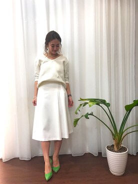 「M.deux（エムドゥ）のアイテム（アクセサリー）」を使った、miyaさん（レディース・155cm）の春コーディネート