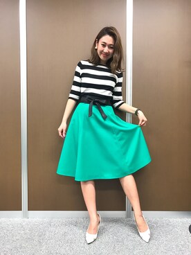 「M.deux（エムドゥ）のアイテム（シューズ）」を使った、miyaさん（レディース・155cm）の夏コーディネート