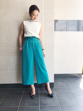 「M.deux（エムドゥ）のアイテム（シューズ）」を使った、miyaさん（レディース・155cm）の夏コーディネート