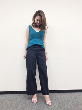 「M.deux（エムドゥ）のアイテム（シューズ）」を使った、miyaさん（レディース・155cm）の夏コーディネート