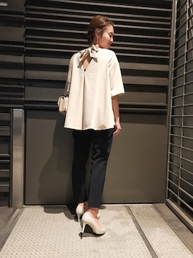 「M.deux（エムドゥ）のアイテム（ショルダーバッグ）」を使った、miyaさん（レディース・155cm）の夏コーディネート
