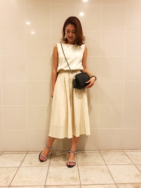 「M.deux（エムドゥ）のアイテム（シューズ）」を使った、miyaさん（レディース・155cm）の夏コーディネート