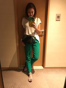 「M.deux（エムドゥ）のアイテム（シューズ）」を使った、miyaさん（レディース・155cm）の秋コーディネート