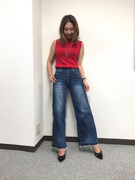 「M.deux（エムドゥ）のアイテム（シューズ）」を使った、miyaさん（レディース・155cm）の秋コーディネート