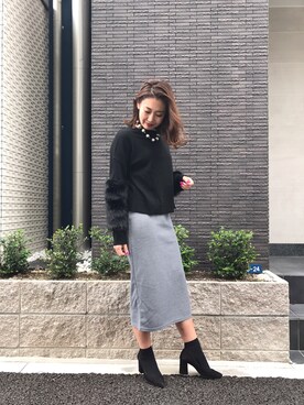 「M.deux」｜「アイテム（シューズ）」を使った、miyaさん（レディース・155cm）の秋コーディネート