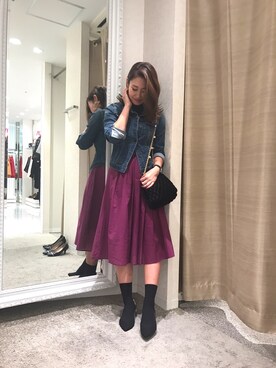 「M.deux」｜「アイテム（トップス）」を使った、miyaさん（レディース・155cm）の秋コーディネート