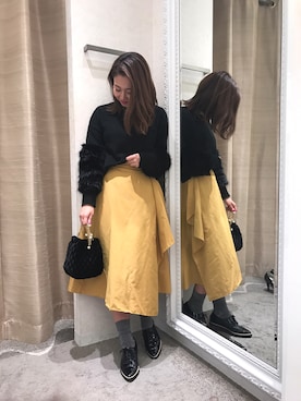 「M.deux」｜「アイテム（トップス）」を使った、miyaさん（レディース・155cm）の秋コーディネート
