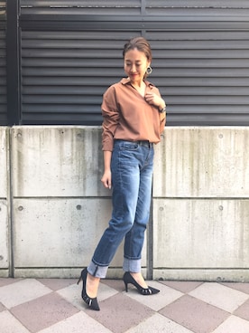 「M.deux（エムドゥ）のアイテム（シューズ）」を使った、miyaさん（レディース・155cm）の秋コーディネート