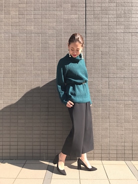 「M.deux」｜「アイテム（シューズ）」を使った、miyaさん（レディース・155cm）の冬コーディネート