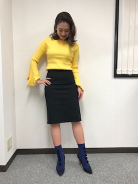 「M.deux」｜「アイテム（トップス）」を使った、miyaさん（レディース・155cm）の冬コーディネート
