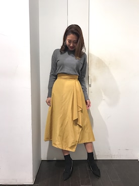 「M.deux」｜「アイテム（シューズ）」を使った、miyaさん（レディース・155cm）の冬コーディネート