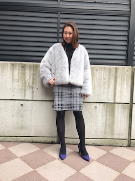 「M.deux（エムドゥ）のアイテム」を使った、miyaさん（レディース・155cm）の冬コーディネート