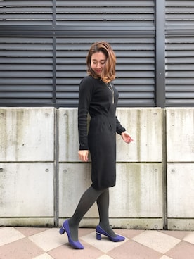 「M.deux（エムドゥ）のアイテム（ワンピース）」を使った、miyaさん（レディース・155cm）の冬コーディネート
