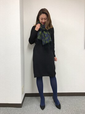 「M.deux（エムドゥ）のアイテム（ワンピース）」を使った、miyaさん（レディース・155cm）の冬コーディネート