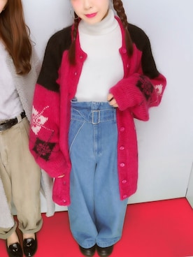 「OPENING CEREMONY（オープニングセレモニー）のアイテム（デニムパンツ）」を使った、ゆ う みさん（レディース・153cm）の冬コーディネート