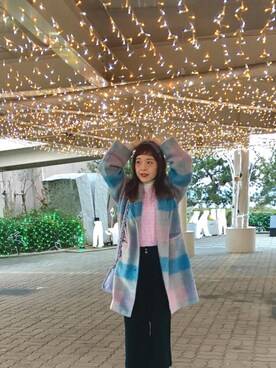 merry jenny(メリージェニー)の「ブロックチェックショールカラー ...
