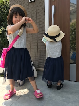 「4歳２ヶ月」｜S♡Cさん（キッズ・100cm）の夏コーディネート