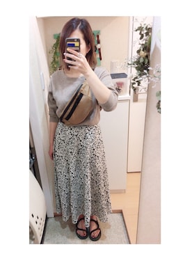 「ユニクロ」｜「アイテム（サンダル）」を使った、imoさん（レディース・159cm）の春コーディネート