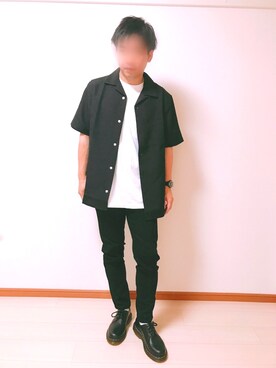 「Dr. Martens（ドクターマーチン）のDr.Martens / ドクターマーチン 1461 3EYE GIBSON SHOE 3ホール ギブソン シューズ ブーツ（ブーツ）」を使った、EI goodさん（メンズ・164cm）の夏コーディネート