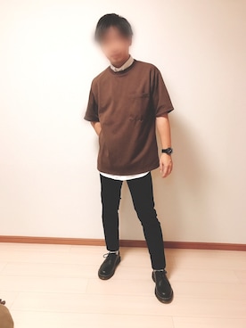 「Dr. Martens（ドクターマーチン）のDr.Martens / ドクターマーチン 1461 3EYE GIBSON SHOE 3ホール ギブソン シューズ ブーツ（ブーツ）」を使った、EI goodさん（メンズ・164cm）の夏コーディネート