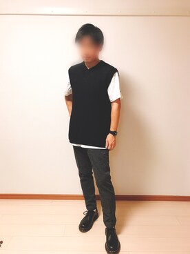 「Dr. Martens（ドクターマーチン）のDr.Martens / ドクターマーチン 1461 3EYE GIBSON SHOE 3ホール ギブソン シューズ ブーツ（ブーツ）」を使った、EI goodさん（メンズ・164cm）の夏コーディネート