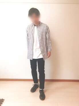 「Dr. Martens（ドクターマーチン）のDr.Martens / ドクターマーチン 1461 3EYE GIBSON SHOE 3ホール ギブソン シューズ ブーツ（ブーツ）」を使った、EI goodさん（メンズ・164cm）の秋コーディネート