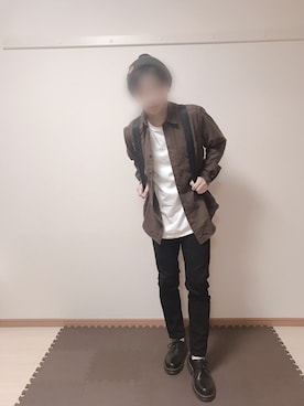 「Dr. Martens（ドクターマーチン）のDr.Martens / ドクターマーチン 1461 3EYE GIBSON SHOE 3ホール ギブソン シューズ ブーツ（ブーツ）」を使った、EI goodさん（メンズ・164cm）の秋コーディネート