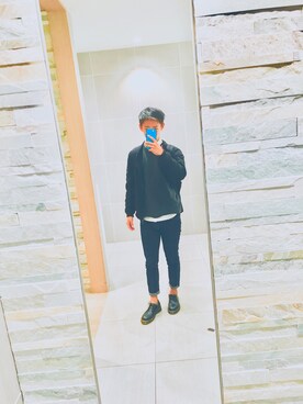 「Lui's（ルイス）のアイテム（MA-1）」を使った、太もも太め系男子さん（メンズ・174cm）の夏コーディネート