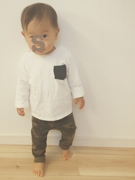 mameさん（キッズ・80cm）の秋コーディネート