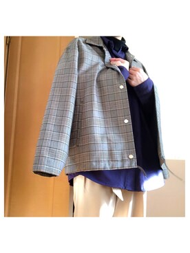 「BeAMS DOT（ビームスドット）のアイテム（スラックス）」を使った、ともきさん（メンズ・167cm）の冬コーディネート