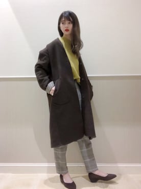 「リバーシブルコート」｜miさん（レディース・160cm）の秋コーディネート