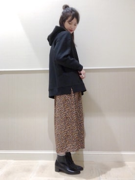 「レプシィム(LEPSIM)」｜「アイテム（パーカー）」を使った、miさん（レディース・160cm）の秋コーディネート
