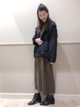 「ニットワンピ」｜miさん（レディース・160cm）の秋コーディネート