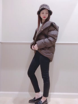 「ナカワタジャケット」｜miさん（レディース・160cm）の冬コーディネート