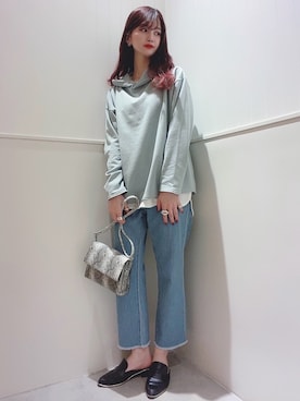 「レプシィム(LEPSIM)」｜「アイテム（パーカー）」を使った、miさん（レディース・160cm）の春コーディネート