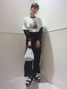 「レプシィム(LEPSIM)」｜「アイテム（オールインワン・サロペット）」を使った、miさん（レディース・160cm）の春コーディネート