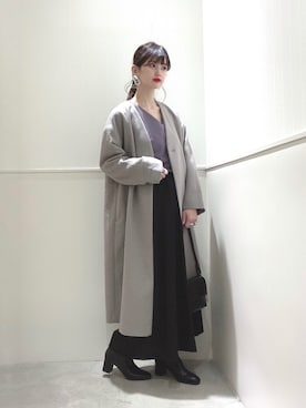 「レプシィム(LEPSIM)」｜「アイテム（チェスターコート）」を使った、miさん（レディース・160cm）の秋コーディネート