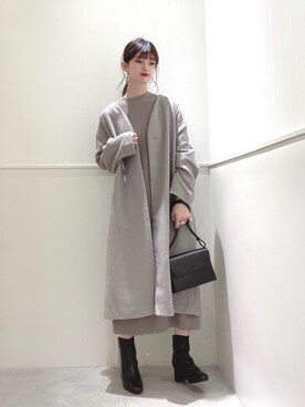 「レプシィム(LEPSIM)」｜「アイテム（チェスターコート）」を使った、miさん（レディース・160cm）の秋コーディネート