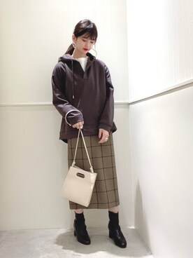 「レプシィム(LEPSIM)」｜「アイテム（パーカー）」を使った、miさん（レディース・160cm）の秋コーディネート