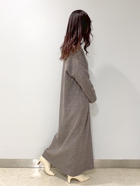 「ゆるゆる」｜「アイテム（ワンピース/ドレス）」を使った、miさん（レディース・160cm）の冬コーディネート