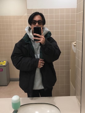 「アイラブCONVERSE」｜「アイテム（ダウンジャケット/コート）」を使った、283さん（メンズ・173cm）の秋コーディネート