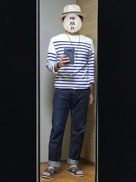 「しまむら（シマムラ）のアイテム（ハット）」を使った、Ryu1roさん（メンズ・170cm）の夏コーディネート