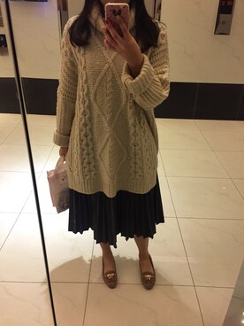 「MELROSE（メルローズ）のアイテム」を使った、Vivian Yehさん（レディース・161cm）の春コーディネート