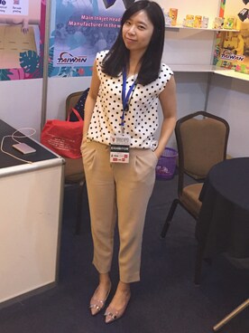 「PRIMA（プリマ）のアイテム」を使った、Vivian Yehさん（レディース・161cm）の春コーディネート