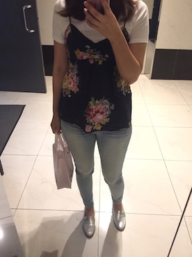 「Ungrid（アングリッド）のアイテム（モカシン/デッキシューズ）」を使った、Vivian Yehさん（レディース・161cm）の夏コーディネート